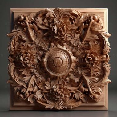 Patterns and decorations furniture 4 3d model